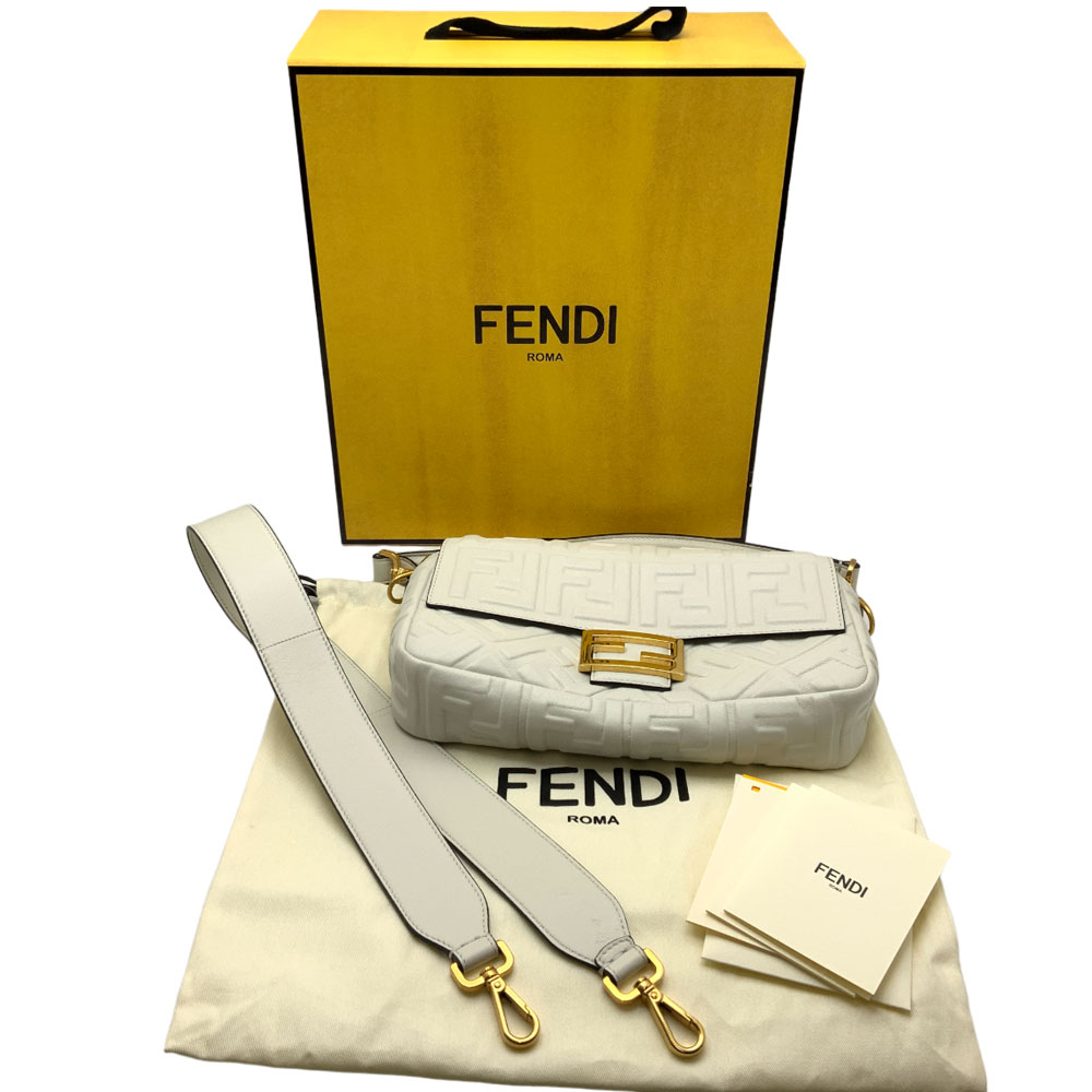 楽天市場】【中古】FENDI（フェンディ） バゲットバッグ ホワイト