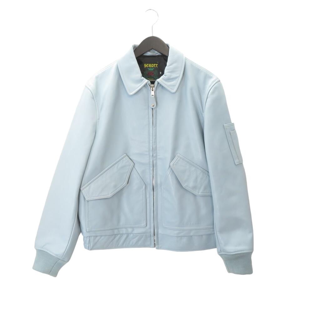 楽天市場】Supreme 19ss Schott Leather Tanker Jacket Size-M