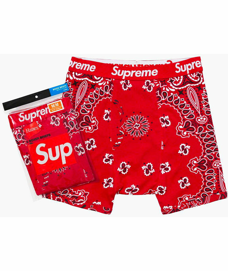 楽天市場】Supreme/Hanes Bandana Boxer Briefs (2pack) シュプリームx