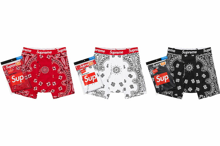 楽天市場】Supreme/Hanes Bandana Boxer Briefs (2pack) シュプリームx
