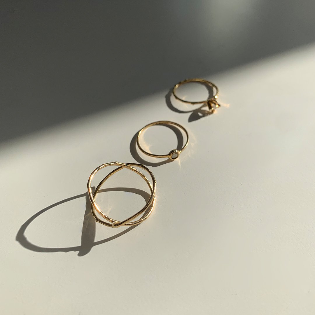 楽天市場】リング k18 18k ピンキーリング イロンデール エペパン