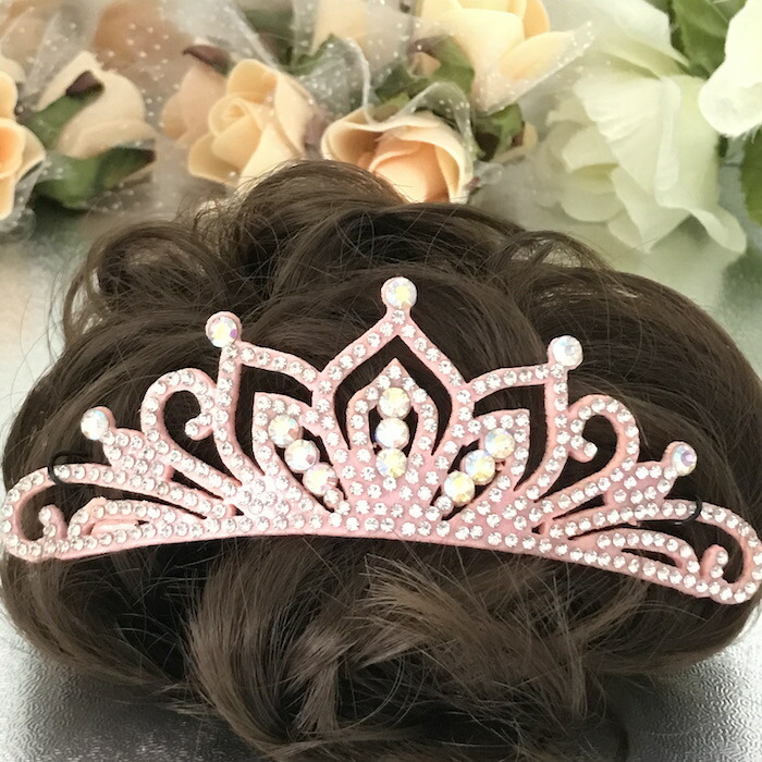 楽天市場】ラインストーン モチーフ ティアラ フェルトティアラ