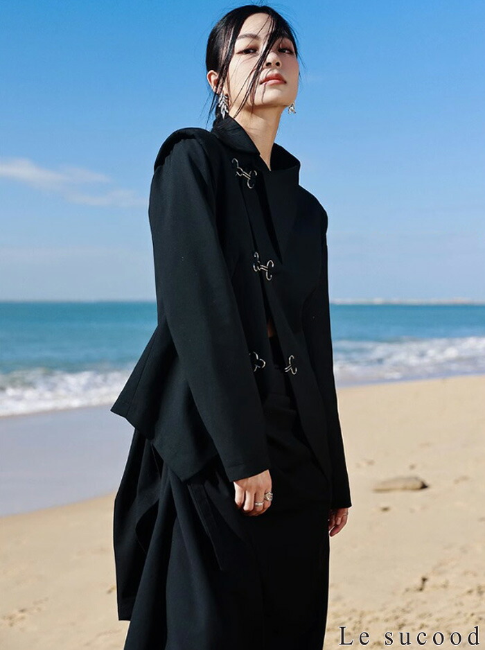 楽天市場】【Le sucood】メタルバックル変形チャイナジャケット