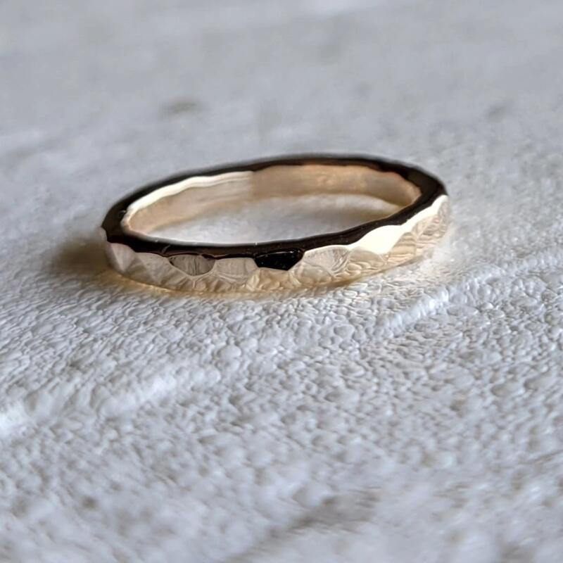 楽天市場】【ふるさと納税】 アクセサリー K14GF 槌目リング 3ミリ 幅