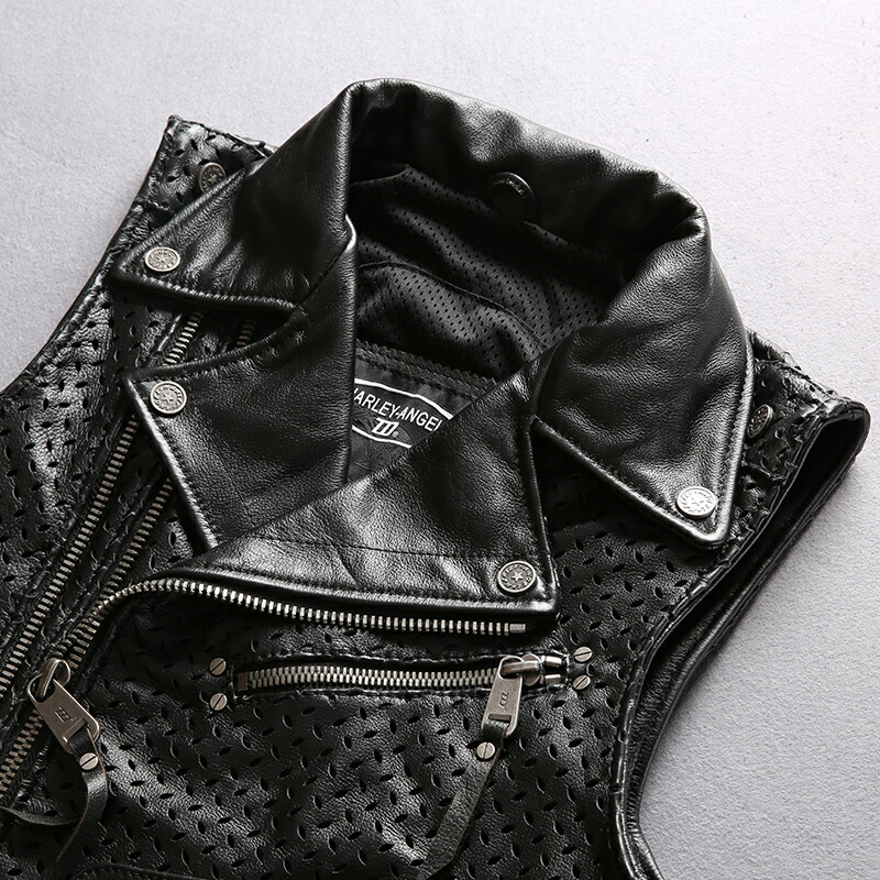 楽天市場】本革ベスト レザーベスト 3色 メンズ ライダースベスト 革