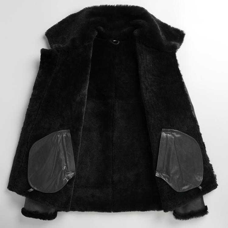 楽天市場】レザージャケット 本革ジャケット メンズ ムートン 折り襟