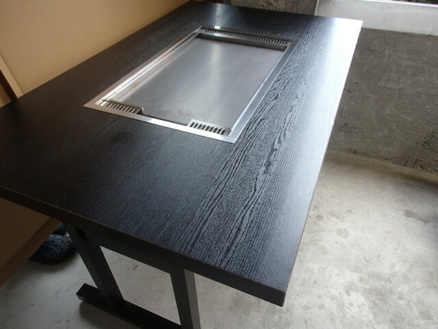 お好み焼き 鉄板焼き座卓テーブル 座卓 プロパン用 LPG 大きめ 業務用