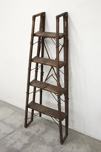 楽天市場】【中古】アンティーク ラダー｜はしご 梯子 折りたたみ 木製