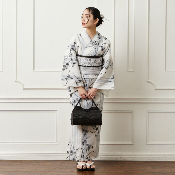 楽天市場】浴衣単品「 NaturalFurifu あやめストライプ 」公式 ふりふ