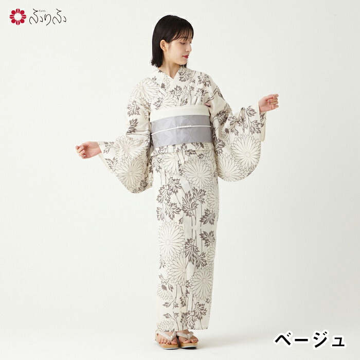 楽天市場】浴衣単品「 注染 菊 」公式 ふりふ 浴衣 そしてゆめ ゆかた