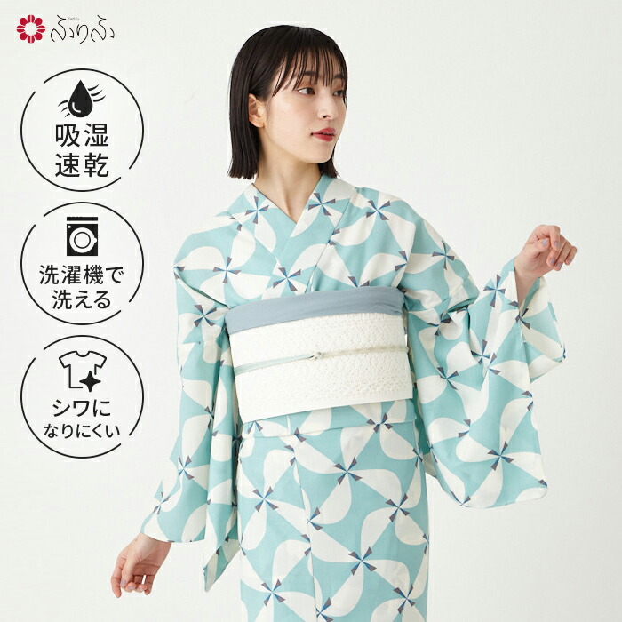 ふりふ きもの道楽・太縞 単衣 浴衣 ふりふ きもの道楽・太縞 単衣