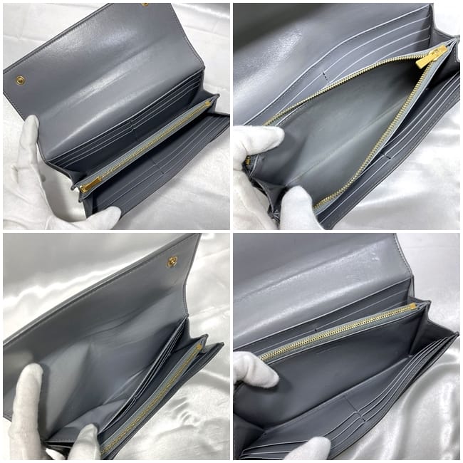 楽天市場】【送料無料】 セリーヌ 二つ折り 長財布 グレー 10B563BEL