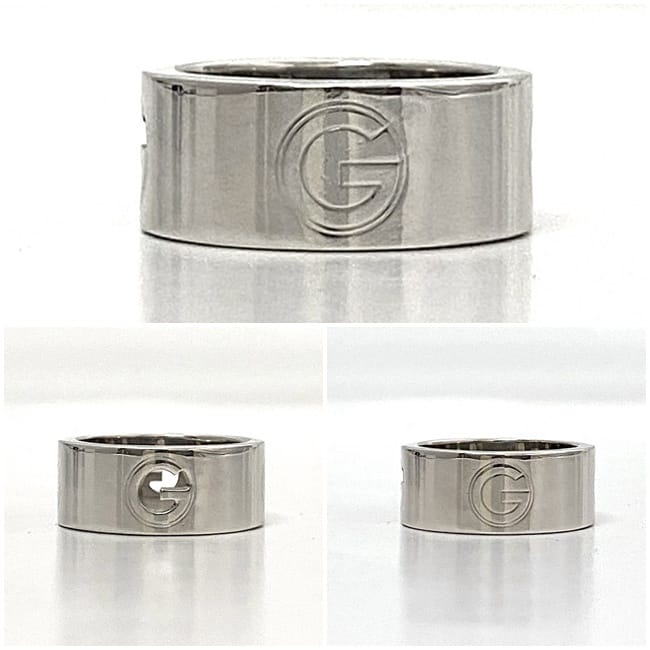 楽天市場】【送料無料】 グッチ Gカット リング ec-23365 シルバー