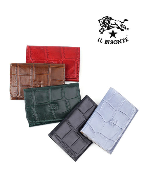 楽天市場】クロコ 型押し（ブランドイルビゾンテ）（名刺入れ｜財布