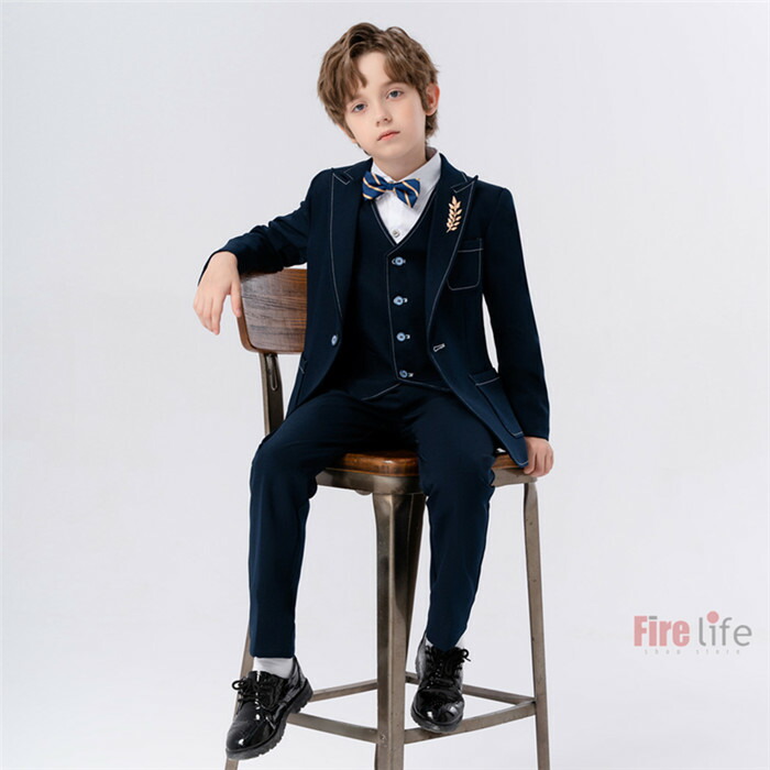 楽天市場】子供スーツ 男の子スーツ 5点セット 6点セット ネイビー
