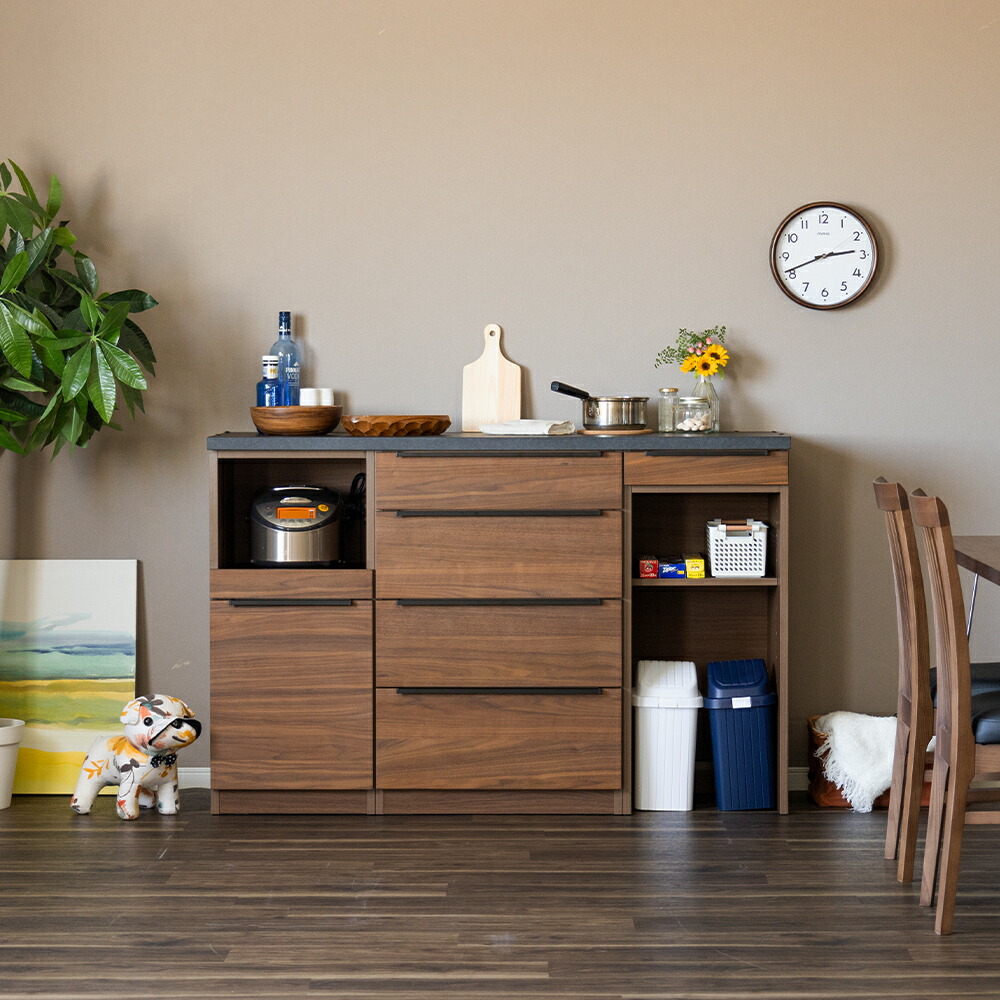 楽天市場】【半額!スーパーSALE】 キッチンカウンター 収納 食器棚