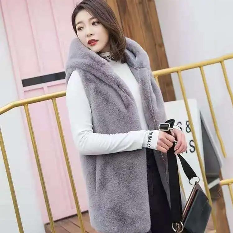 楽天市場】フェイクファー ベスト ファー ロング ジレ ファーベスト