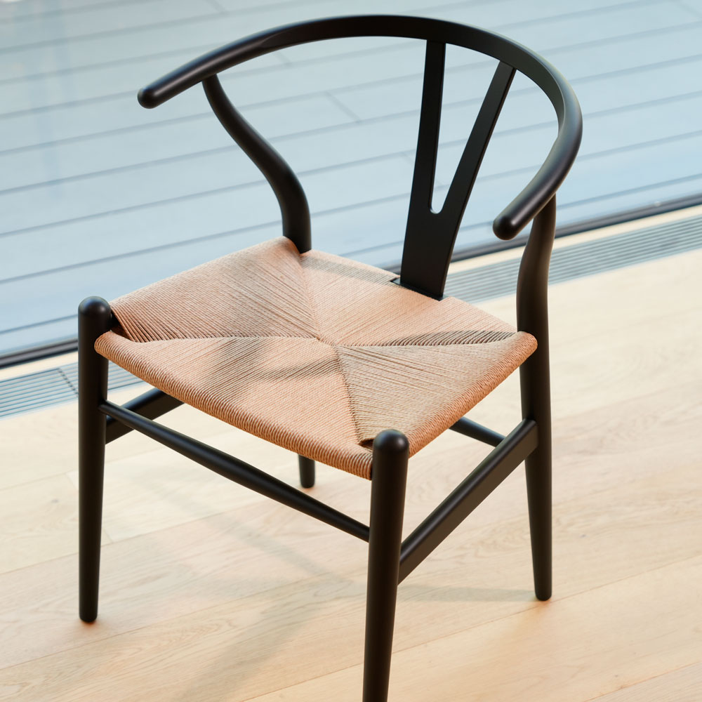 楽天市場】【即納】Yチェア CH24 正規品 ビーチ材 SOFT BLACK CARL