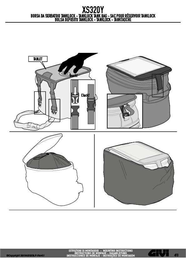 楽天市場】GIVI XS320Y タンクバッグ TANKLOCK対応 15L 防水仕様