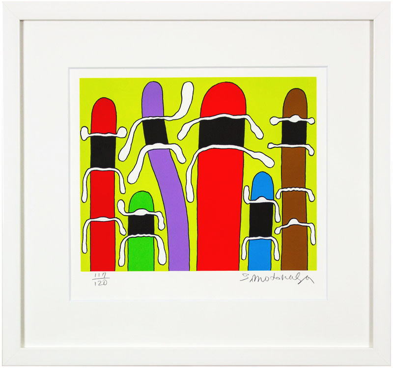 楽天市場】元永定正 「 ろっぽんのかたち 」 シルクスクリーン 版画