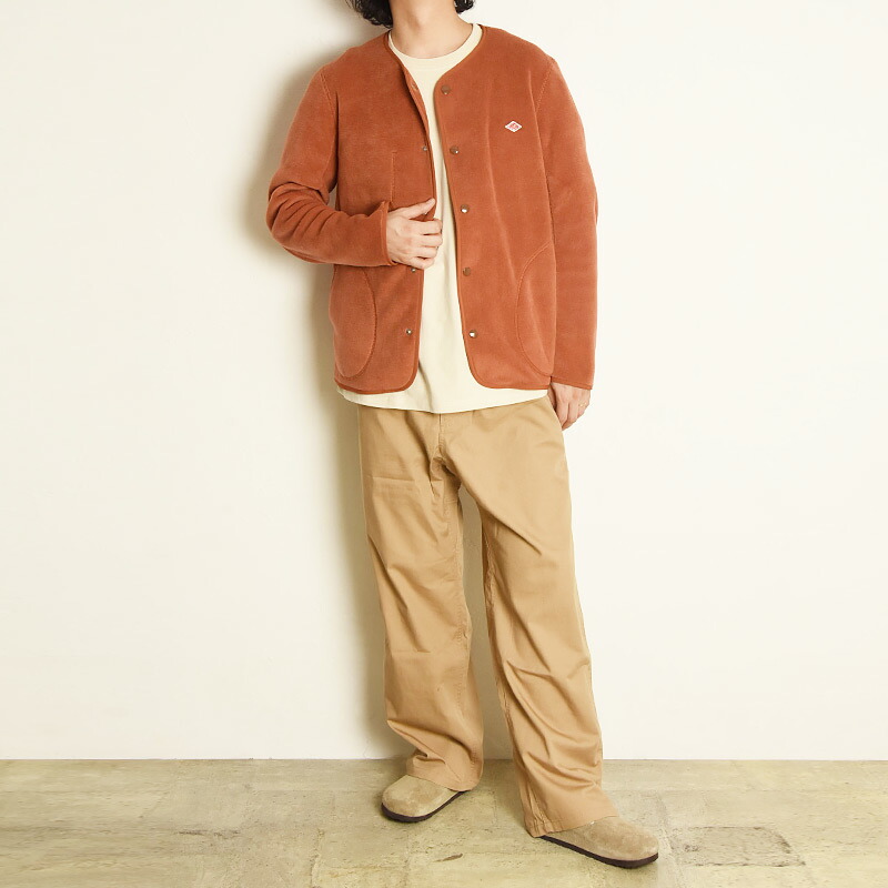 楽天市場】ダントン DANTON フリースジャケット ノーカラー カラーレス