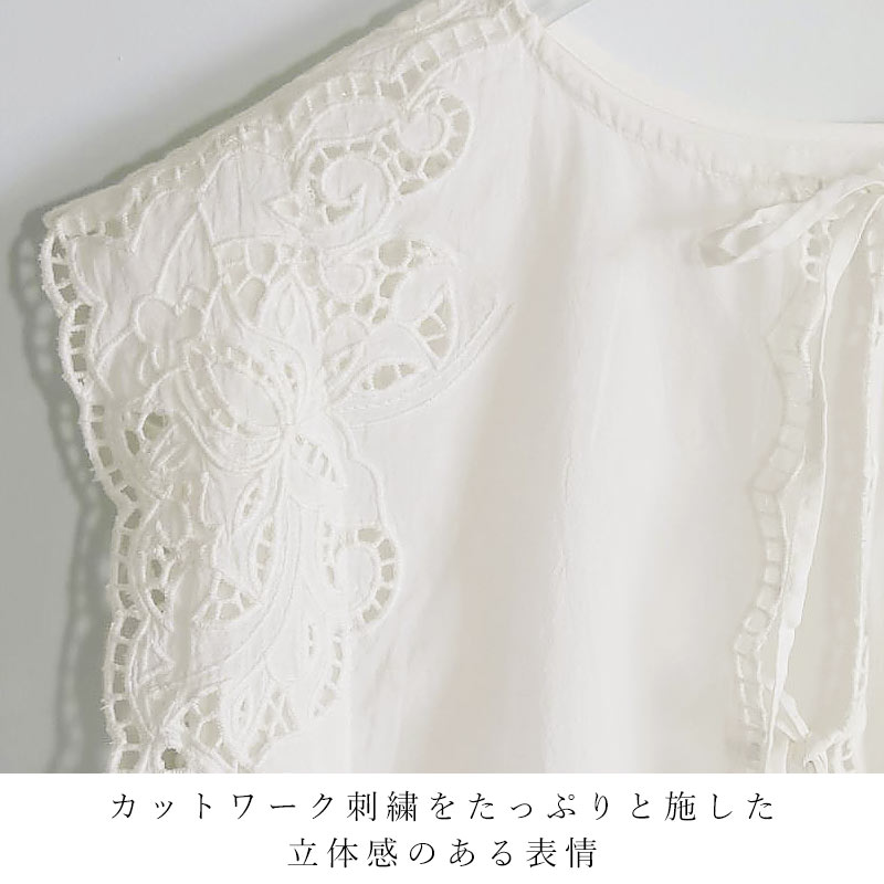 楽天市場】アンヌーク anuke カットワーク 刺繍 ボックスブラウス