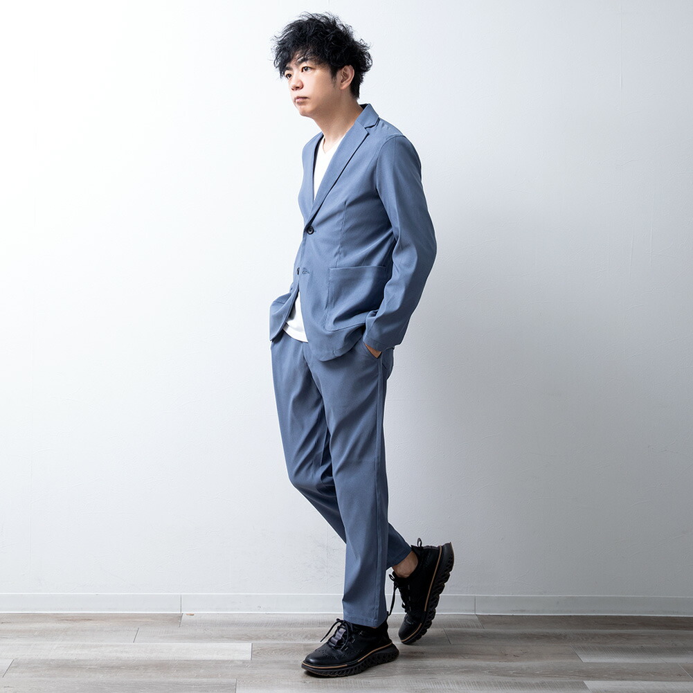 楽天市場】セットアップ メンズ テーラード ジャケット 洗えるスーツ