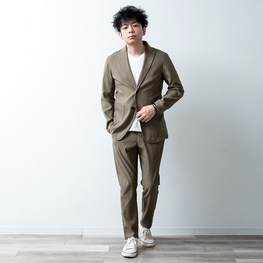 楽天市場】セットアップ メンズ テーラード ジャケット 洗えるスーツ