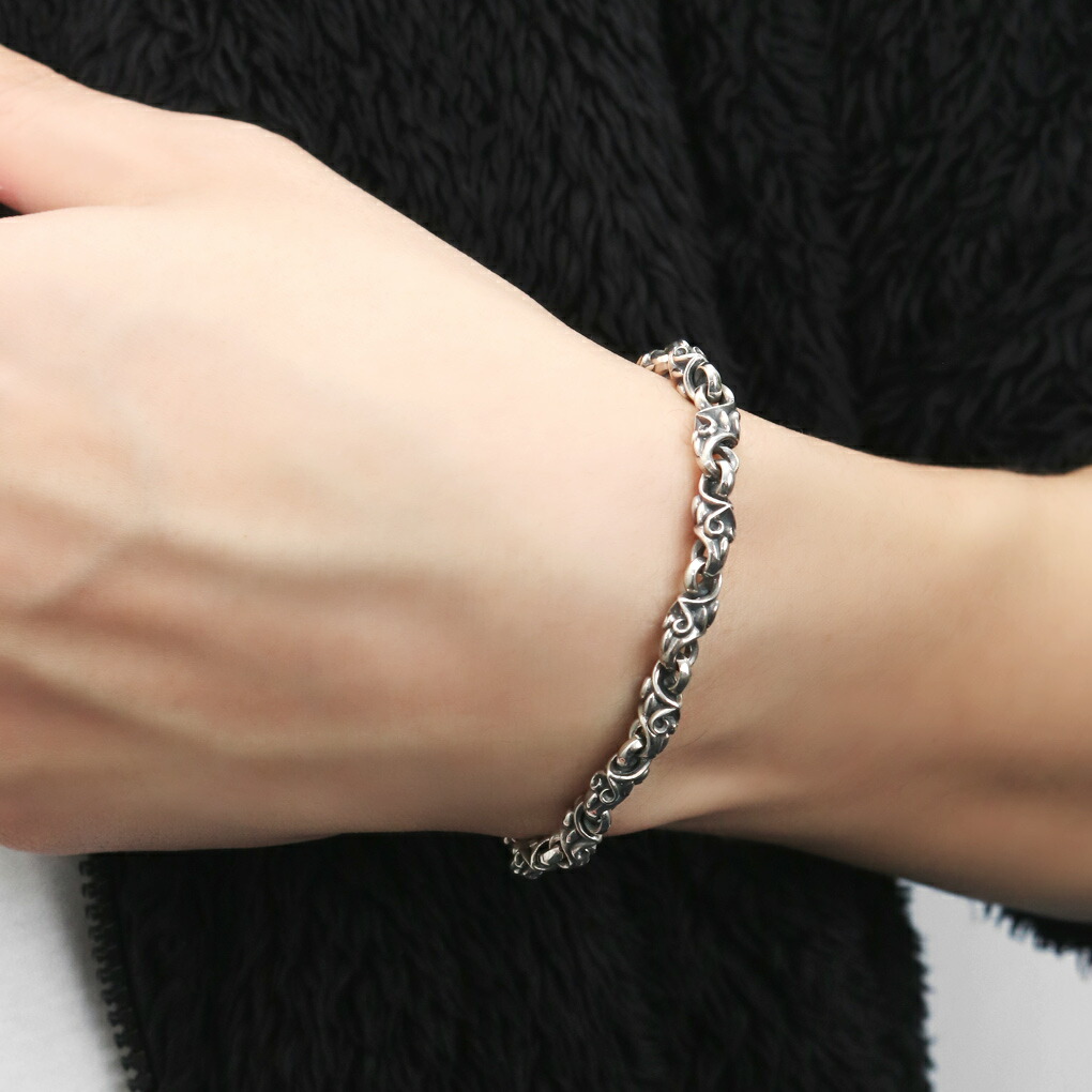 楽天市場】トライバル パーツ ブレスレット シルバー 925 燻し仕上げ