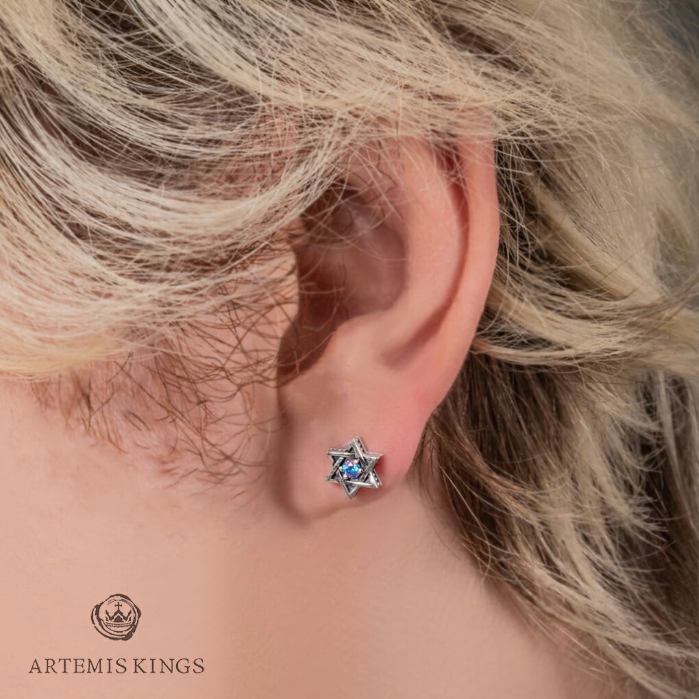 楽天市場】アルテミス キングス ヘキサグラム シルバー ピアス 1P 片耳