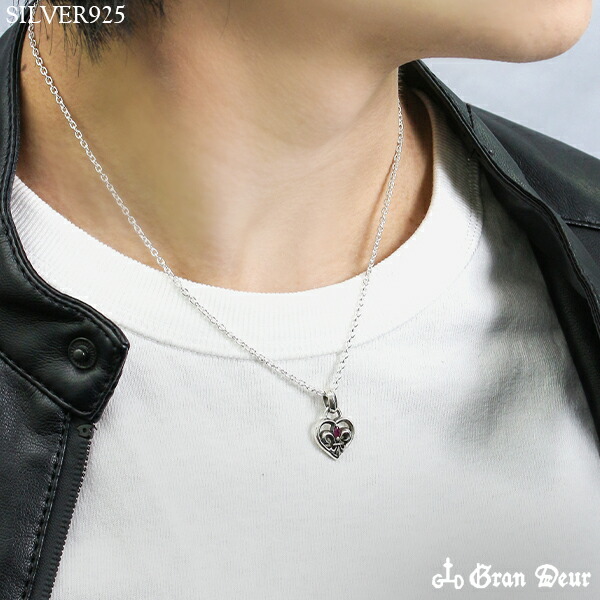 楽天市場】GRAN DEUR フルール ド リス ハート ストーン シルバー