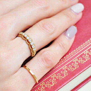 楽天市場】K18 K10 天然 ダイヤモンド 計0.30ct ミル打ち ハーフ