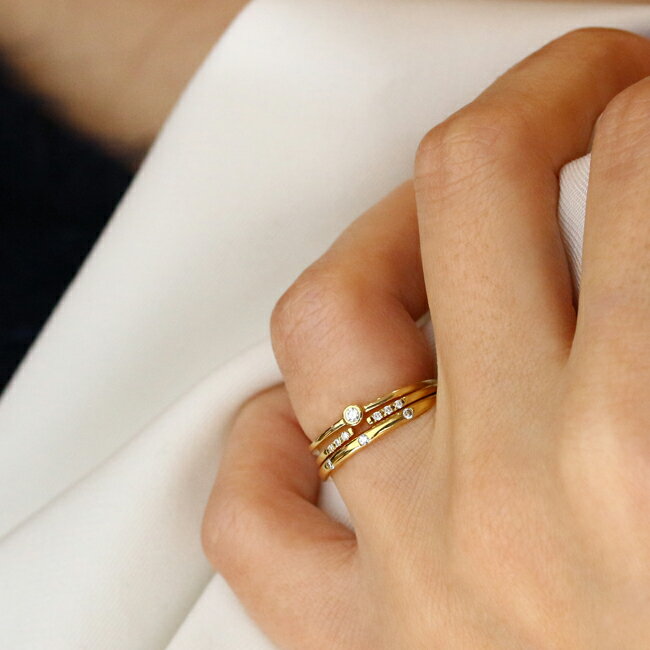 楽天市場】K18 K10 PT 天然 ダイヤモンド 0.02ct 一粒リング 0号-16号