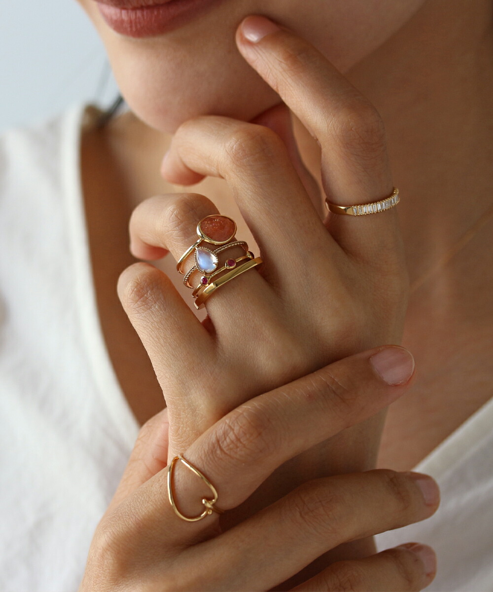 楽天市場】【数量限定】K18 K10 ブルームーンストーン リング 7号-13号