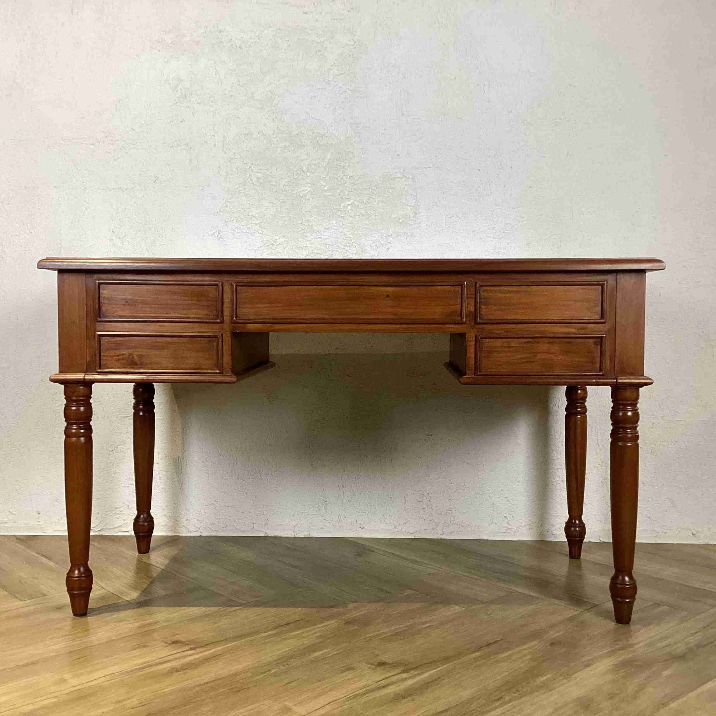 楽天市場】アンティーク調 マホガニー デスク テーブル 幅130cm