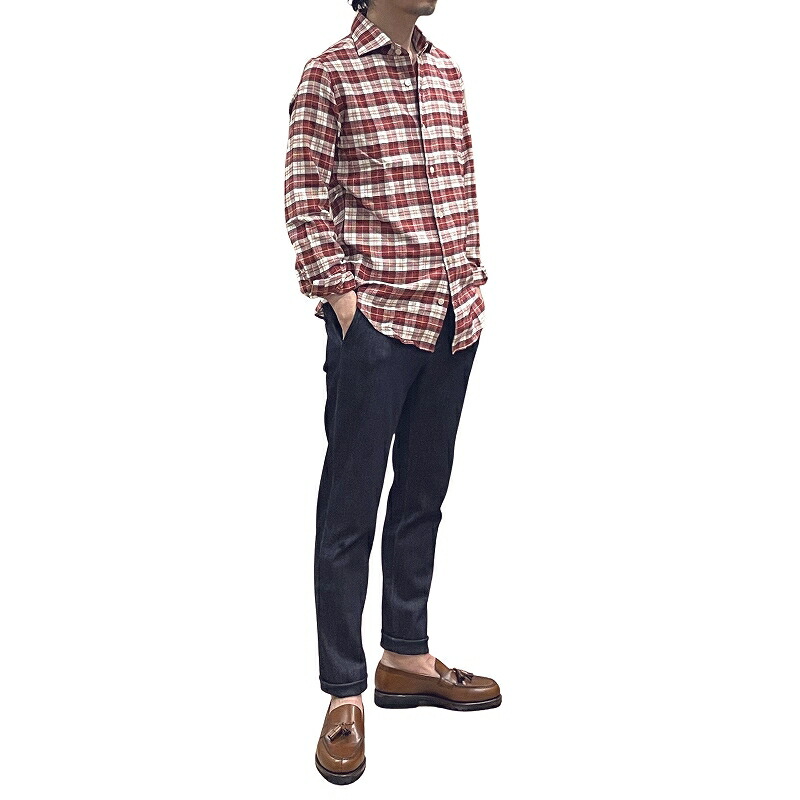 楽天市場】eleventy イレブンティ メンズ シャツ / コットンフランネル