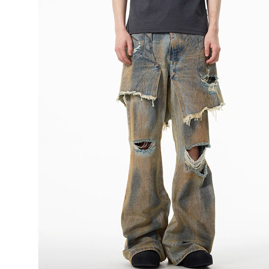 楽天市場】V系 パンツ メンズ デニムパンツ Y2Kファッション モード系