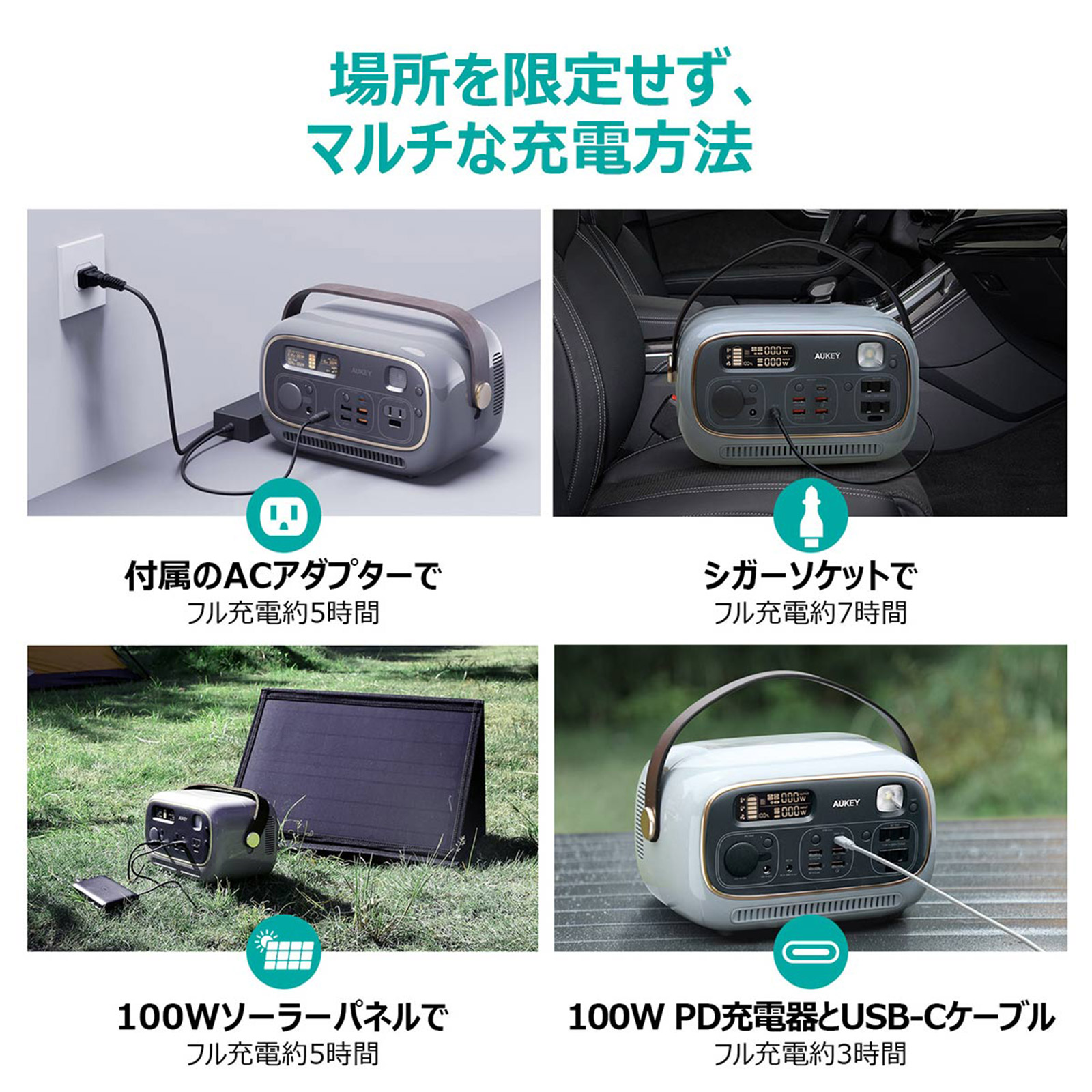 楽天市場】【公式店2年保証】AUKEY ポータブル電源 大容量 約300Wh PS