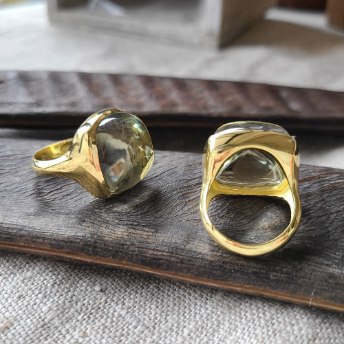 楽天市場】sign グリーンアメジスト 大粒リング 天然石リング シルバー