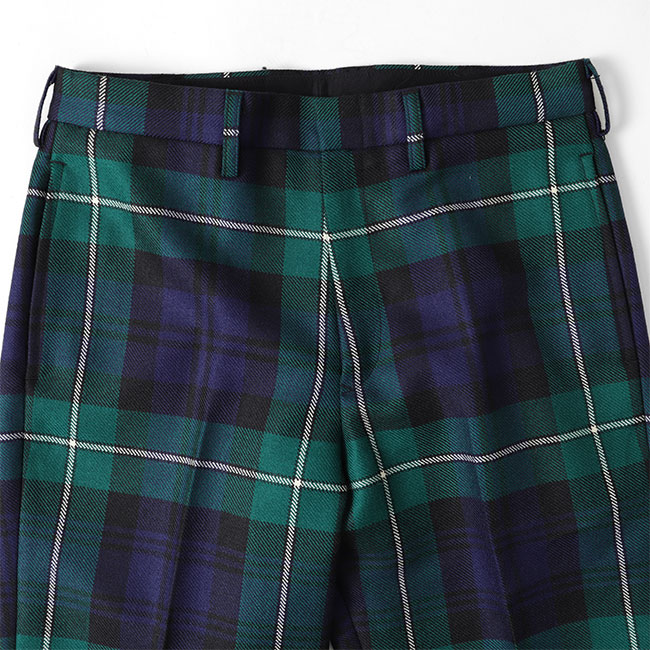 ANATOMICA チェック柄ウールスラックス 36 ANATOMICA チェック柄ウール