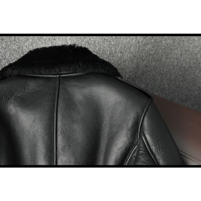 楽天市場】革ジャン 防寒性バッチリ ジャケット ムートン毛皮一枚