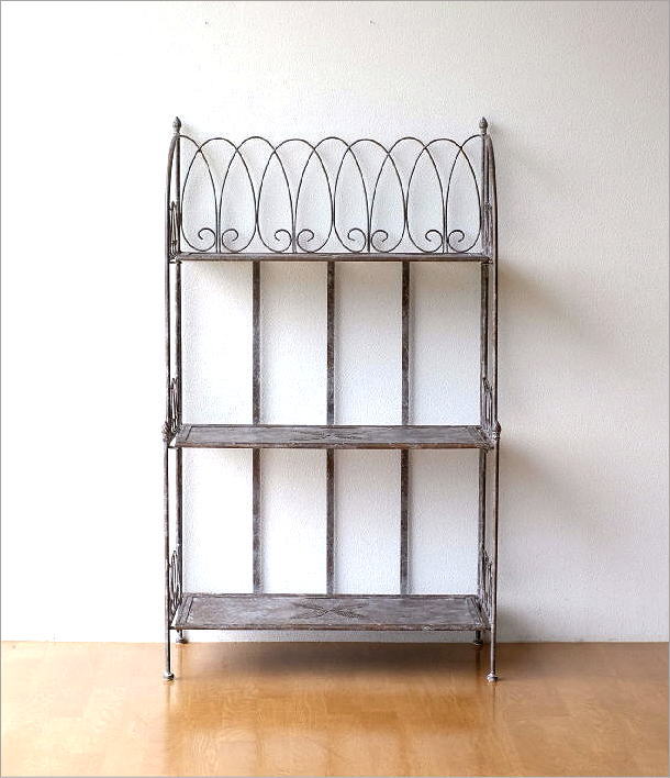 楽天市場】ラック 3段 棚 シェルフ おしゃれ アイアン 飾り棚