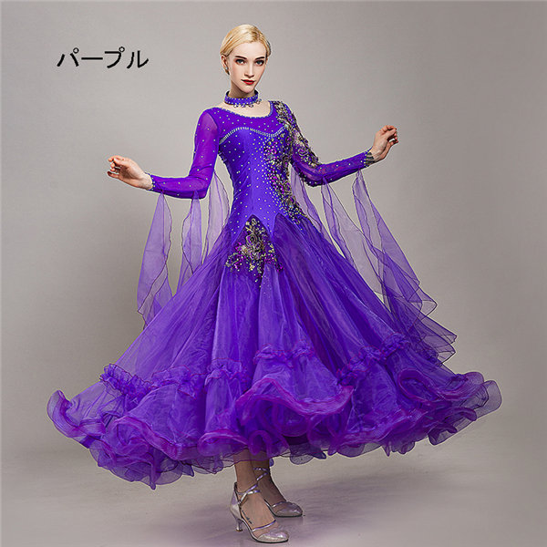 楽天市場】社交ダンスドレス フロート 上品 ダンス衣装 モダンドレス