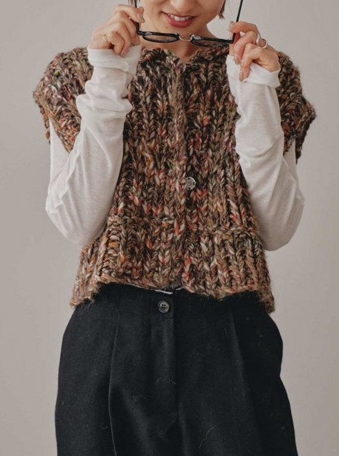 楽天市場】【予約】 TODAYFUL トゥデイフル Mix Handknit Vest☆ 24