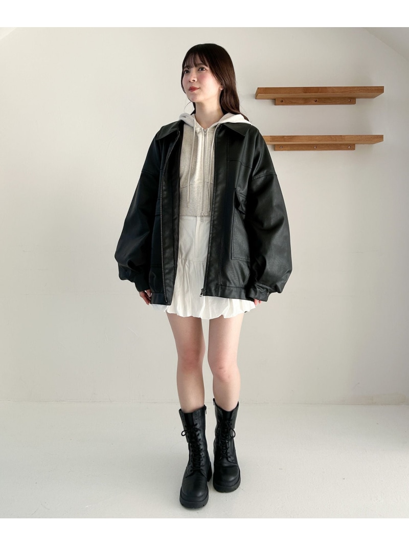 楽天市場】【SALE／55%OFF】【新色入荷】フェイクレザーBIGブルゾン