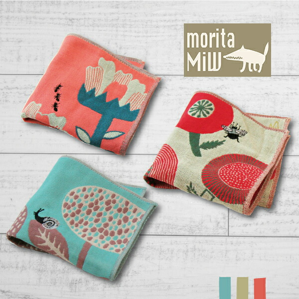 楽天市場】レディース ハンカチ / moritaMiW 3重ガーゼハンカチ 全3種