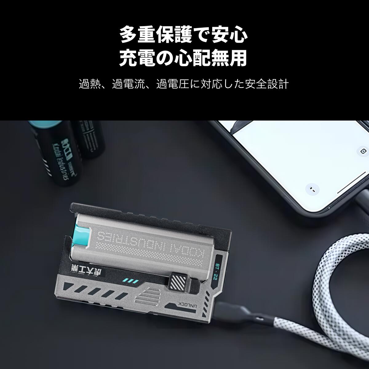 楽天市場】虎大工業 モバイルバッテリー BT-22 wingman 電池式