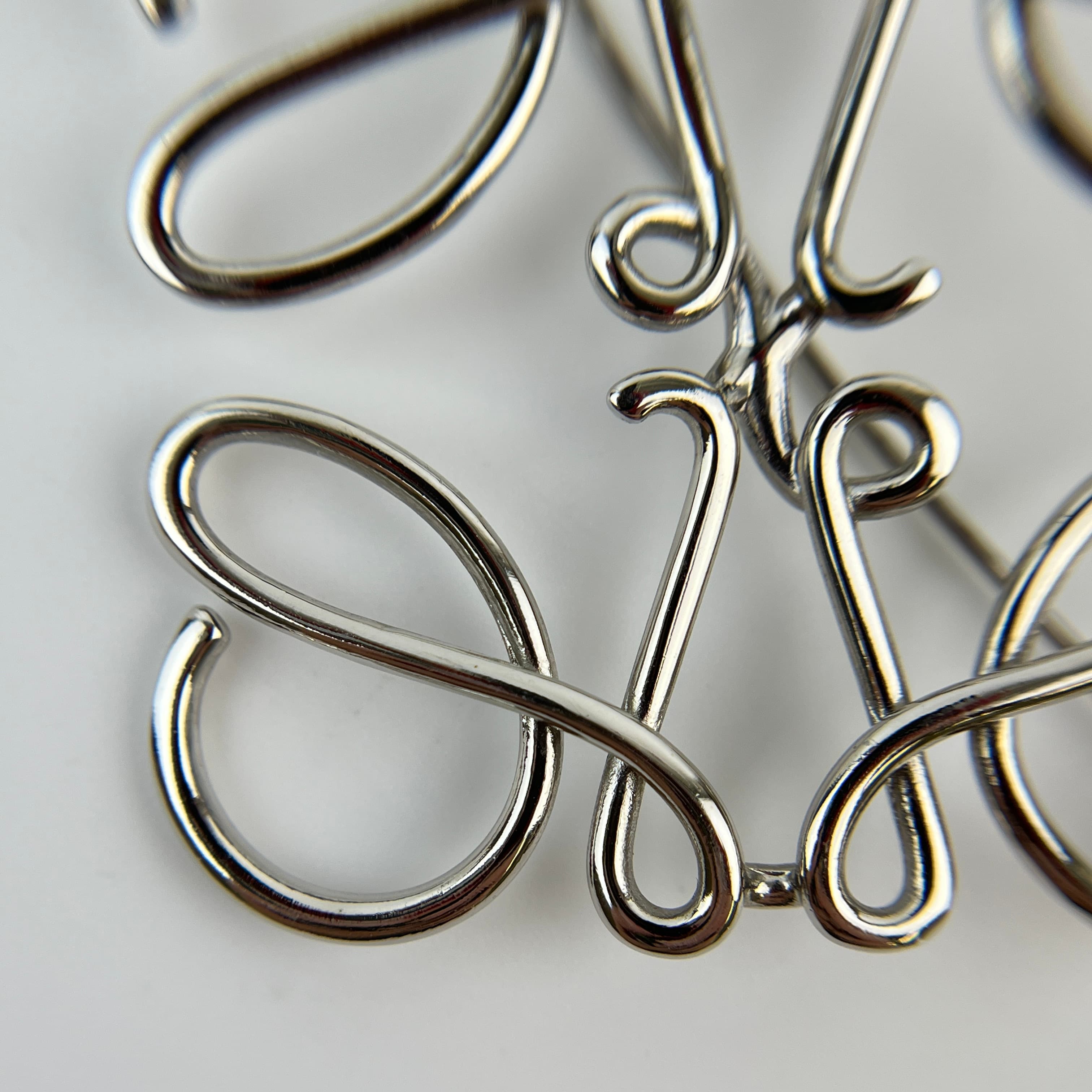 楽天市場】【中古】LOEWE ロエベ アナグラム ブローチ シルバー