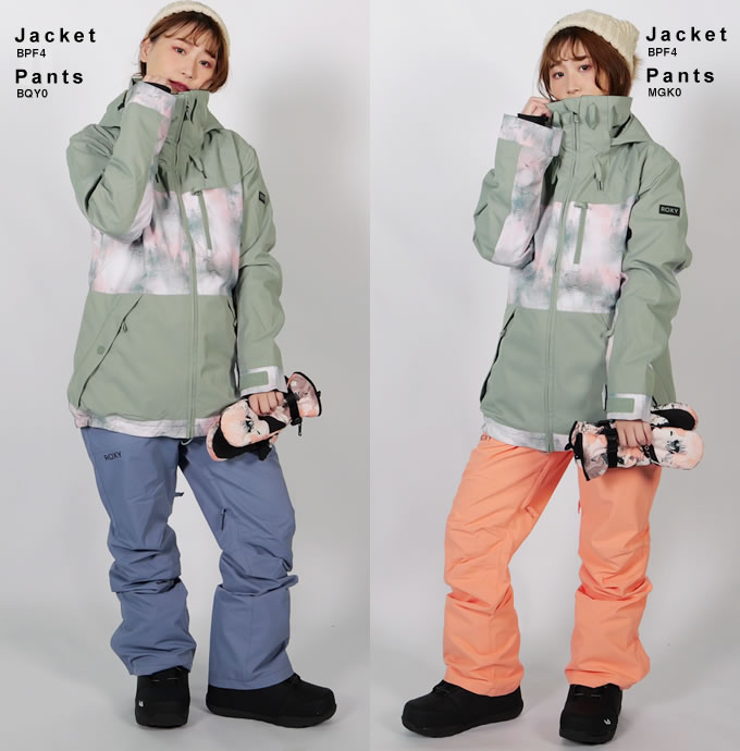 楽天市場】ロキシー ROXY スノーボードウェア 上下セット レディース