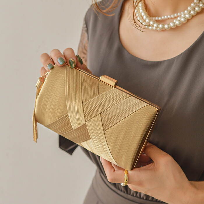 楽天市場】styiro【63%OFF!】パーティバッグ サテンクロス ハード